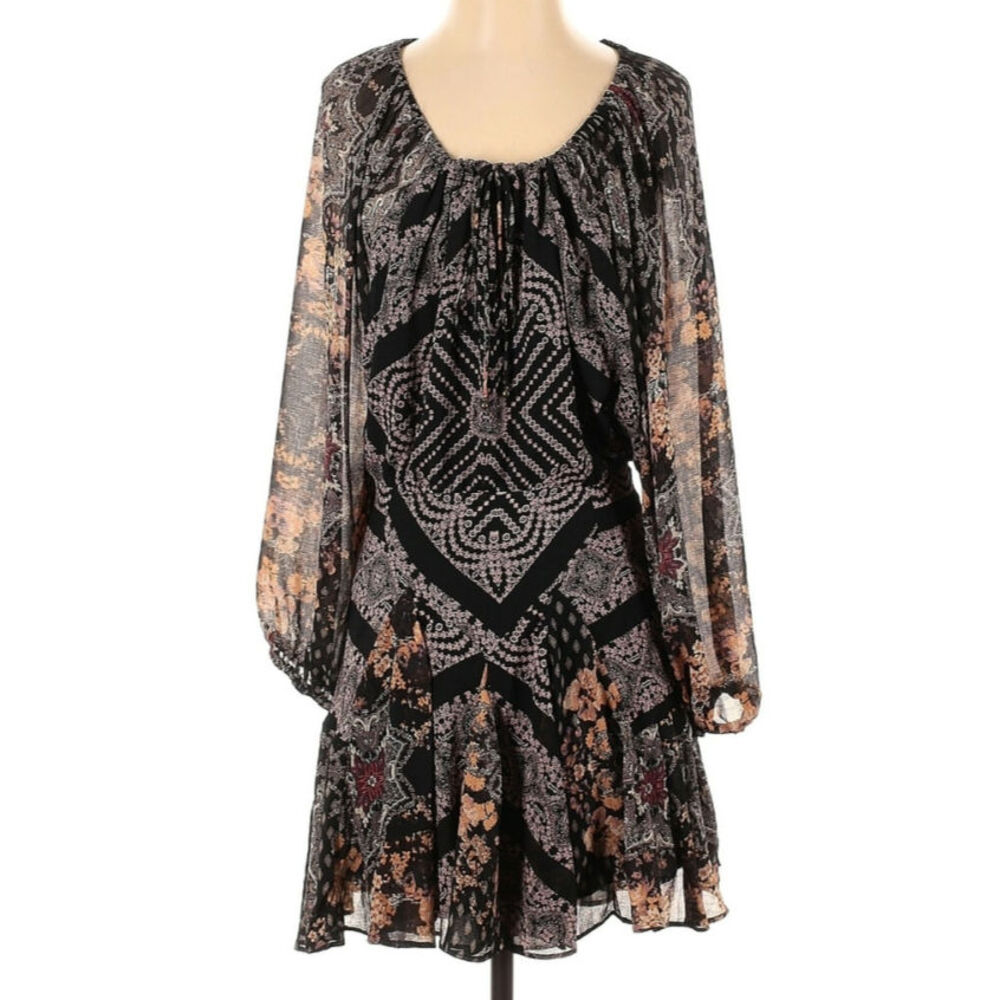 Free People Mini Long Sleeve Open Back Dress - Picture 3 of 10